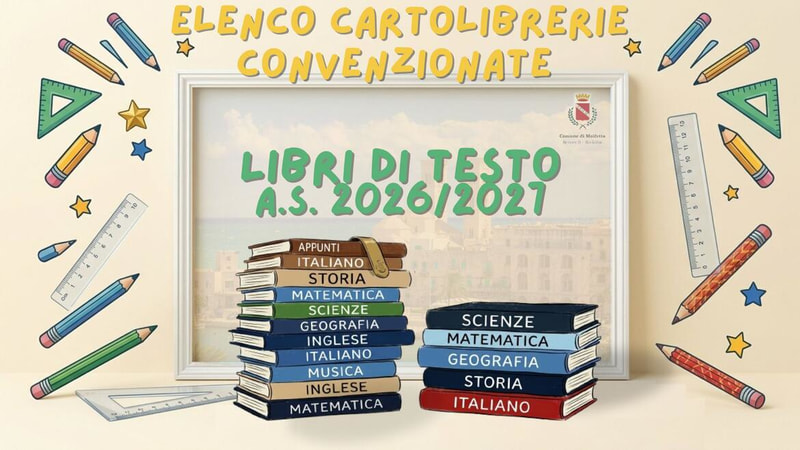 Elenco cartolibrerie convenzionate con il Comune di Molfetta. Libri di Testo per l’anno scolastico 2026/2027
