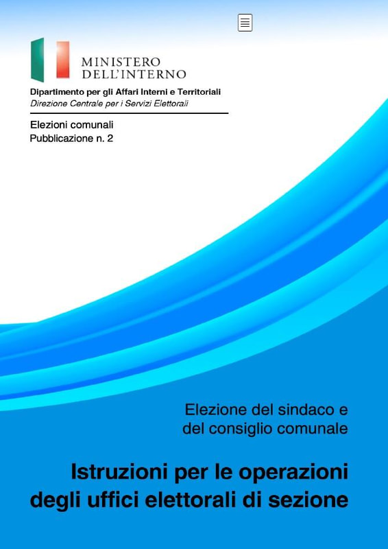 Elezione del Sindaco e Consiglio comunale. Istruzioni per le operazioni degli uffici elettorali di sezione