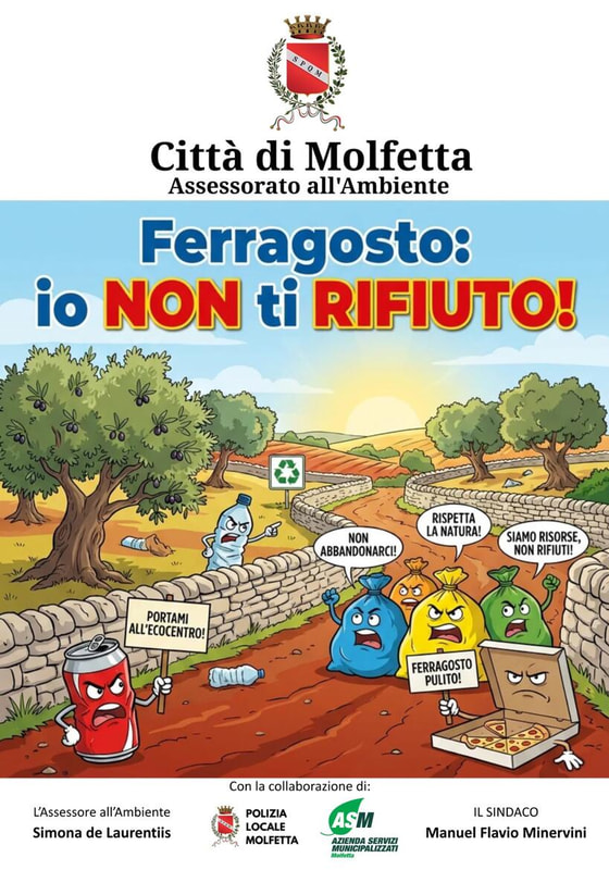 Potenziamento raccolta rifiuti e monitoraggio ambientale nei giorni 14, 15 e 16 agosto 2026